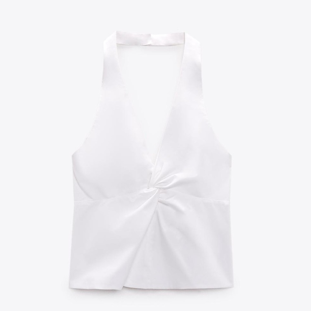 NWOT Zara Bow Halter Top